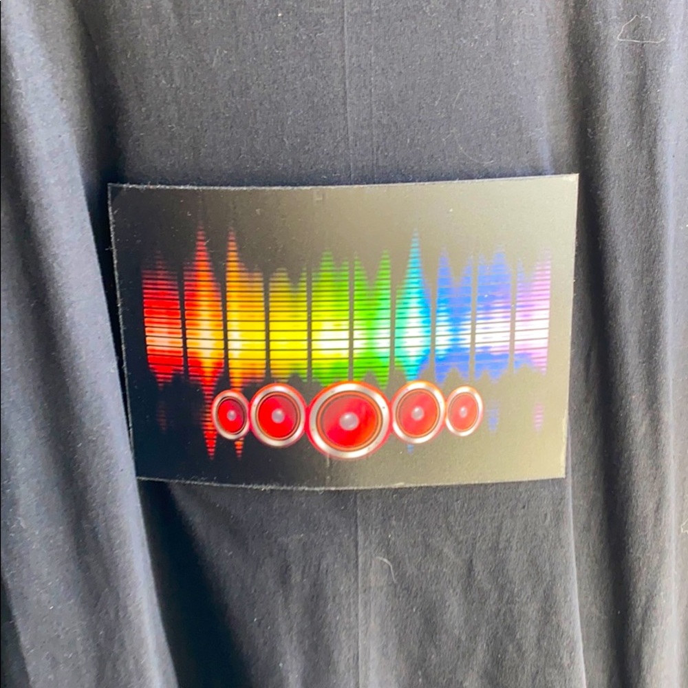 Shirt bumps to the beat!